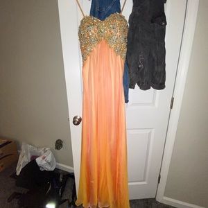 Strapless prom dress